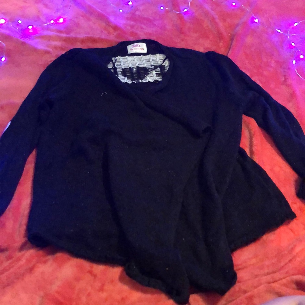 Justice meow cardigan
